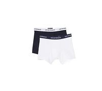 Emporio Armani Underwear 2-Pack Boxer Essential Core Logoband, Boxer da Uomo, Multicolore (White/Navy Blue), M