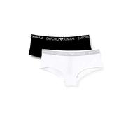 Emporio Armani Underwear 2-Pack Cheeky Pants, Biancheria Intima Donna, Bianco/Nero, M