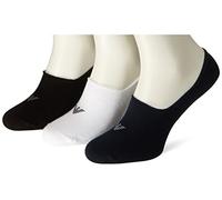 Emporio Armani Underwear 3-Pack Footie Socks Casual Confezione da 3 Calzini Invisibili, White-Black-Marine, S/M Uomo