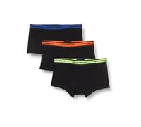 Emporio Armani Underwear 3-Pack Trunk Core Logoband Trunks, Nero/Nero/Nero, M Uomo