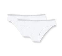 Emporio Armani Bi-Pack Brief Iconic Logoband Biancheria Intima, White/White, S (Pacco da 2) Donna
