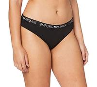 Emporio Armani Underwear Bi-Pack Brief Iconic Logoband, Biancheria Intima Donna, Nero, S