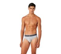 Emporio Armani Men's 2-Pack Endurance Brief Slip Boxer, Melange Grey/Marine, M (Pacco da 2) Uomini