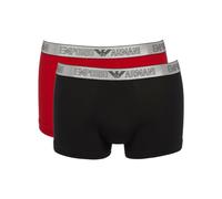 Emporio Armani Underwear Men's 2-Pack Silver Set Boxer, Uomini, Black/Red,