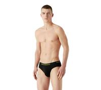 Emporio Armani Men's 3-Pack Pure Cotton Brief Slip Boxer, Black/Print Black/Lime, M (Pacco da 3) Uomini