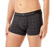 Emporio Armani Underwear Men's Boxer all Over Logo, Uomini, Black EA Logo,