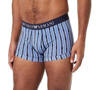 Emporio Armani Underwear Men's Boxer all Over Logo, Uomini, Colony Blu Vertical Stripes,