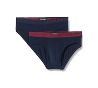 Emporio Armani Men's 2-Pack Soft Touch Bamboo Viscose Brief Slip Boxer, Marine/Marine, M (Pacco da 2) Uomini