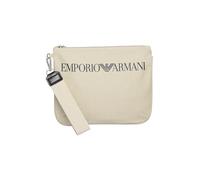 Emporio Armani Logo Pouch Bag, Grigio Perlato, Taglia Unica Unisex-Adulto