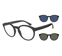EMPORIO ARMANI Uomo 0EA4152 Marsupi, Matte Black, 52