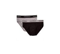 Emporio Armani Uomo 2-Pack Brief Essential Core Logoband Slip, Nero Grigio, XXL