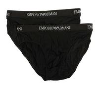 Emporio Armani Uomo 2-Pack Brief Pure Cotton Mutande, Nero, S