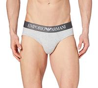 Emporio Armani Uomo Brief Iconic Logoband Mutande, Grigio (Melange Grey), L