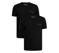 Emporio Armani Uomo Confezione da 2 magliette in cotone con scollo a V, Nero