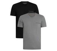 Emporio Armani Uomo Confezione da 2 t-shirt con scollo a V lounge, Multicolore