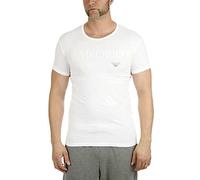 Emporio Armani Uomo Crew Neck T-shirt Essential Megalogo Maglietta, Bianco, L