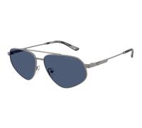 Emporio Armani Uomo EA2156 300380 Occhiali da sole Metallo Grigio Blu Pilot Normale