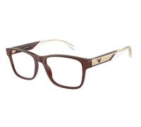 Emporio Armani Uomo EA3239 6095 Montature da vista Acetato Marrone Trasparente Squadrata Normale