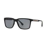 Emporio Armani Uomo EA4047 506381 Occhiali da sole Iniettato Nero Grigio Squadrata Polarizzata