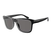 Emporio Armani Uomo EA4208 605187 Occhiali da sole Acetato Nero Grigio Pillow Polarizzata