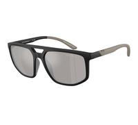 Emporio Armani Uomo EA4248U 50016G Occhiali da sole Iniettato Nero Grigio Pilot Specchiate