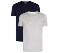 Emporio Armani Uomo T-shirt lounge in puro cotone da 2 pezzi, Multicolore