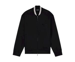Emporio Armani - Velvet Logo Patch Sweatshirt - - Jackets - Uomo - Nero - M