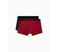 Emporio Armani Velvet Logoband 2-Pack Trunk Bermuda, Blu, M Uomo