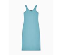 Emporio Armani Vestaglia Lunga da Donna in Cotone per Tutti i Giorni, Blu, XL