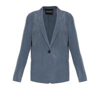Emporio Armani - Washed Twill Jacket - - Jackets - Donna - Blu - XS