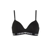 Emporio Armani Woman's Essential Reggiseno a Triangolo Imbottito in Cotone, Nero, XL, Bellezza Nera, XL
