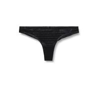 Emporio Armani Women's Brazilian Brief all Over Logo Mesh Slip, Black, M Donna