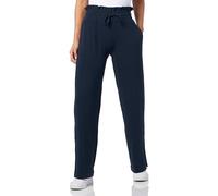 Emporio Armani Women's Loose Fit Trousers Ribbed Knit Pantaloni Felpati, Blu Marino, XS Donna