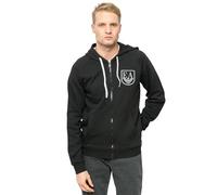 Emporio Armani Zipped Hoodie Sweatshirt Shield Logo Terry, Maglia di tuta Uomo, Nero, S
