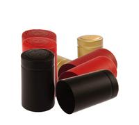 Emporio enologico vesuviano Capsule Termoretraibili restringenti per Bottiglie di Vino e Spumante Uso Cantine Professionali e Domestico- Capsule PVC Termorestringenti 100 Pezzi (Rosso)