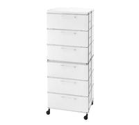 EMPORIUM cassettiera con ruote ISOTTA bianco a 6 cassetti polipropilene