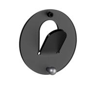 Appendiabiti singolo diametro 12 in metacrilato Colorato Oblo corredato da stop per il fissaggio Fumè Grigio Satinato grigio