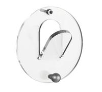 Appendiabiti in metacrilato circolare con gancio in metallo OBLO Ø12 cm corredato da stop per il fissaggio Colore Trasparente trasparente