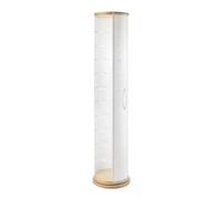 EMPORIUM Pop Scarpiera in Polipropilene con Base in Metallo o Legno. Scarpiera Girevole 360° 11 Ripiani 007 Grigio