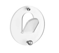 Emporium Living - Oblò Appendiabiti a Muro in Cristallo Acrilico Trasparente Satinato 1 Gancio ⌀12cm, Design Moderno e Compatto - Made in Italy