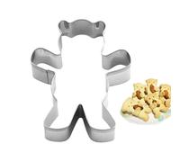 Emporte-Pièce Ours - Moule À Biscuits En Acier Inoxydable, Forme D'Ours Câlin De Dessin Animé Avec Design Précis | Moule De Pâtisserie Pour Biscuits, Gâteaux Et Décoration De Cuisine Maison