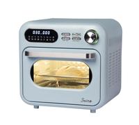 EMPOTEC 860202 Forno Friggitrice ad Aria Verde Digitale 18 Programmi 16 Litri 1400 Watt 200° Timer 60 Minuti (Celeste)