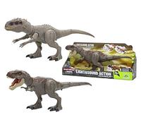 EMPOTEC Dinosauro T-Rex Movimenti Try-Me Morso Coda Lingua Elastica Ruggito Attacco Grande Realismo Effetti Sonori e Luci LED Giocattolo in ABS 52cm 3+ anni Idee Regalo Natale Assortiti (1pz)