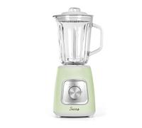 EMPOTEC Frullatore Elettrico Vintage Retrò Caraffa in Vetro Graduata 1,5 Litri 1000W per Frullati Smoothie Salse 2 Velocità + Funzione Pulse Lame in Acciaio 4 Eliche