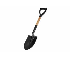 EMPOTEC Mini Pala da Scavo, Badile per Giardino e Giardinaggio, Lama in Metallo, Manico in Legno, Impugnatura in Plastica, Lunghezza 68 cm Metal Detector
