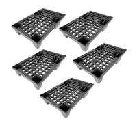 EMPOTEC Pallet in Plastica Nera, 60x40x13 cm, Portata Statica 300 kg, con Bordo Perimetrale, Made in Italy (5)