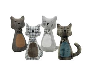 EMPOTEC PZ 1 Fermaporta Gatto Decorativo Casa Ufficio cm30 Blocca Finestre Animale Pesante Per Interni Decorativo In Tessuto Gatti Fermalibri A Forma Di Gatto Blocca Porta, COLORI ASSORTITI PZ 1