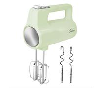 EMPOTEC Sbattitore Elettrico Verde Vintage Retrò 500W Impastatore Montatore ABS e Acciaio 5 Velocità + Turbo 2 fruste Montare + 2 Fruste per Impastare