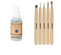 EMPOTEC Set Kit 5 Matite Attrezzi Strumenti Pulizia Monete e Liquido Paraloid B72 Metal Detector (2, Liquido)