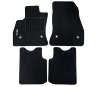EMPOTEC Tappetini Auto in Moquette per Fiat 500L dal 2017, Nero, Set 4 Pezzi con Pin e Logo 500L Ricamato Codice Equivalente Originale 71808484